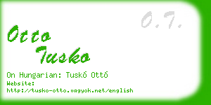 otto tusko business card