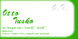 otto tusko business card